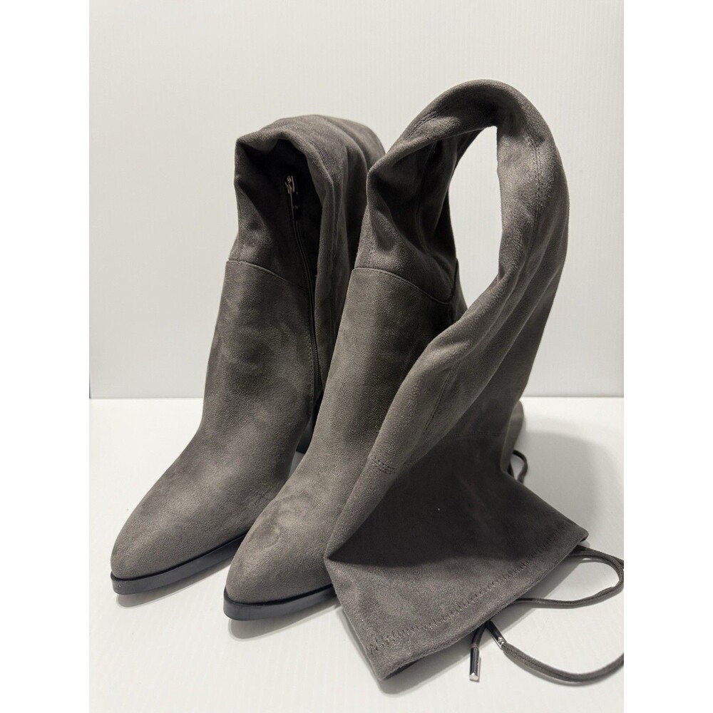 Marc Fisher Mfenrika Gray Suede Over-The-Knee Boots Womens Size 10